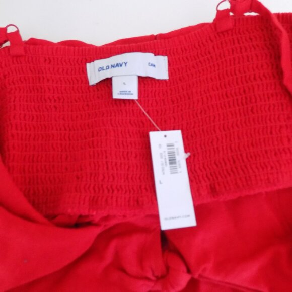 Old Navy Red Knot Front Fit and Flare Dress NWT - Picture 3 of 5